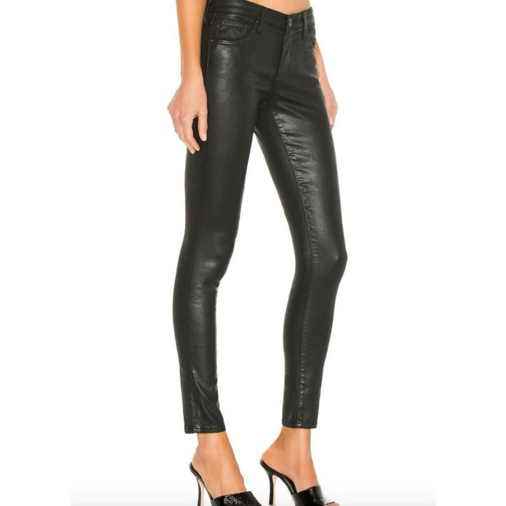 AG Adriano Goldschmied Skinny Ankle Vegan Leather Jeans